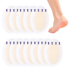Forevat Hydrokolloid Blasenpflaster Oval - Wasserdichte Gel-Pflaster für Fersen & Zehen - Lindert Reibungsschmerzen & Fersenpolster zum Schutz - 12 Stück (100x75mm)