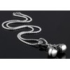 Hamoery Men Punk Stainless Steel Boxing Gloves Chain Pendant Necklace(White)