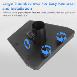 Gen 3 Antenna Pipe Adapter Steel Pole Mount with Wire Hole Safety for Satellite Roof Mounting Plate