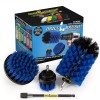 Drillbrush Medium Blue Drill Brushes with Extender - Clean pool