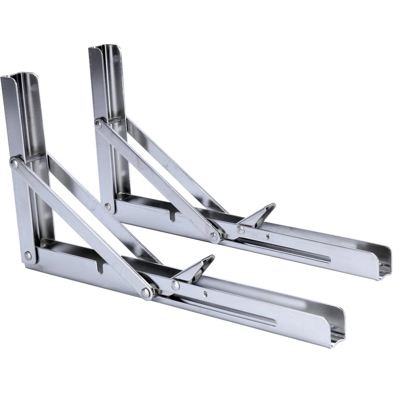 Amarine Made 8 Pack Stainless Foldable Shelf Bracket with Short