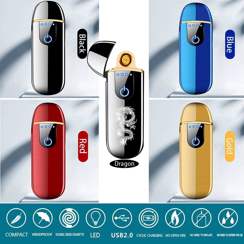 Electric Lighter, Smart Electronic Lighter, Mini USB Rechargeable Lighter Touch