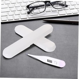 POPETPOP Schutzhülle für Thermometer, 2 Stück, 5. 71 x 1, 18 x 0, 59 Zoll, für Digital-Thermometer, transparent, Kunststoffbox