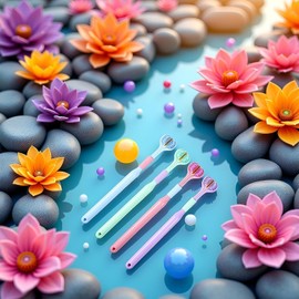 ZGLUZP 4 Pcs 3-Sided Toothbrush, Soft Bristle Toothbrush for Comprehensive Care of Teeth and Gums, Oral Care for Adults and Youth (Blue, Green, Pink, Purple)