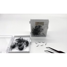 Alluring Loose 10D 8D Premade Lash Fans 0.03mm 0.05mm C or D Curl Eyelash Extensions - 500 fans (10D C Curl 0.03mm, 16mm)