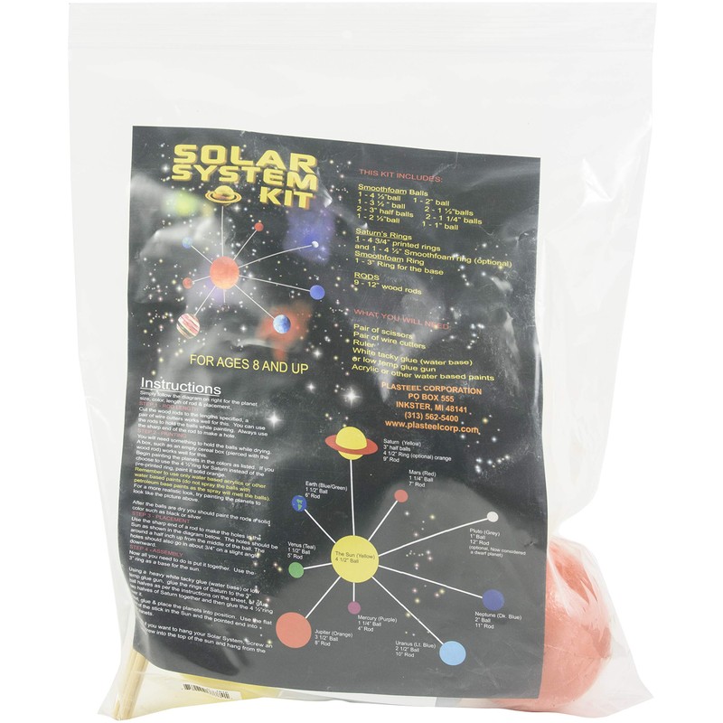 Smoothfoam Styrofoam Solar System Kit for Modeling, Painted