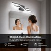SOLFART Bathroom Light Fixtures Matte Black Dimmable LED Bathroom Vanity