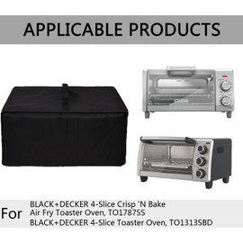 CouldyCasi Toaster Oven Cover Heavy Duty Heat-resistant Waterproof Dust-Proof Protective Oven Cover Case for BLACK+DECKER 4-Slice Crisp 'N Bake Air Fry Toaster Oven TO1787SS/TO1313SBD