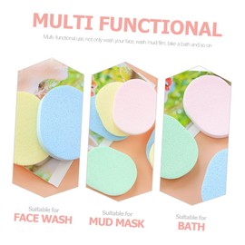 Baluue 12 Pack Face Puff Sponges for Makeup Removal Gentle Cleansing Sponges for Skin Care for Bathroom