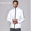 LZLRUN Mens Reflective Jacket Windbreakers Rave High Visibility Holographic Coat