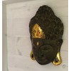 Carved Wood Buddha Mask | Buddha wall mask hanging wall