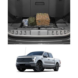 Karltys Flat Envelope Style Frunk Cargo Net for Ford F-150 Lightning Accessories 2022-2025, Highly Elastic Trunk Net Cargo Organizer, Adjustable Double Layer Nylon Mesh Storage Netting with Hooks