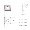 12mm Square Carbide Inserts Replacement Cutter Knives 12x12x 2.2mm for