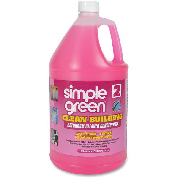 Simple Green 11101CT Clean Building Bathroom Cleaner Concentrate, Unscented, 1gal Bottle