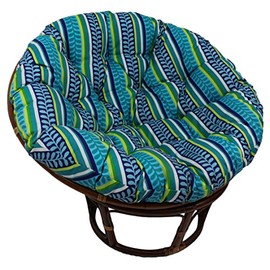 Blazing Needles Outdoor Spun Polyester Papasan Cushion, 1 Count (Pack of 1), Westport Teal