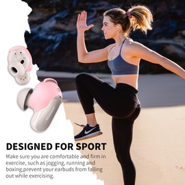 [3 Pairs] Ear Tips Covers for Bose QuietComfort Earbuds II&Bose QuietComfort Ultra Earbuds, WOFRO Anti Slip Silicone Sport Wingtip Anti Scratches Eartip Accessories (S/M/L) -Pink