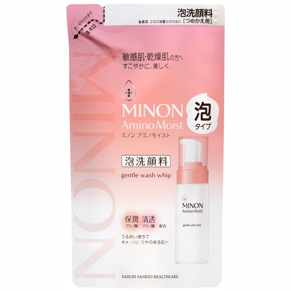 Daiichi Sankyo Health Care Minnow Amino Moist Gentle Wash Whip Refill, 4.6 fl oz (130 ml)
