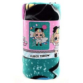 UPD Child Medium LOL Dolls Born Rocking 45x60 Fleece Throw, Soft & Comfy Throw, Multi Color (1 Pack)