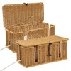 DOVORSY Cable Management Box, Rattan Resistant Cable Organizer, 4 Open