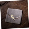 COLLBATH 2pcs Embroidery Random Cup Mats for Tea Ceremony Decorative