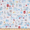 Kaufman Digital Frontline Heroes Lab Equipment White, Quilting Fabric by