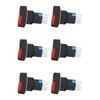 25 Pcs Push Button Switch Light Indicate Self Locking Long