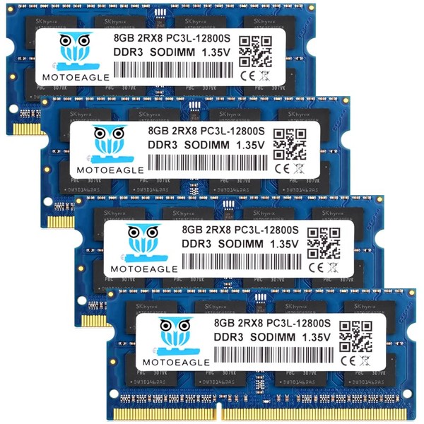 32GB DDR3 RAM 32GB Kit (4x8GB) DDR3/DDR3L 1600MHz PC3-12800 /PC3L-12800S