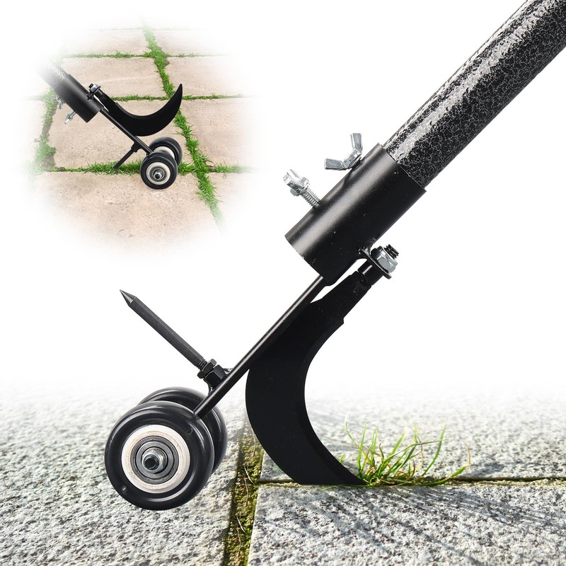 ETICSIPA Crack Weeder Tool with Wheels 5.5FT Metal Crevice Weeding