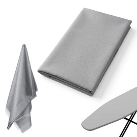 Silver Heat-Resistant Fabric, 59" X 1 Yard Pressing Cloth for Ironing Wide Thermal Insulation Fabric Ironing Board Pad Cover Cloth for DIY Ironing-Board Covers & Heat Shield Projects