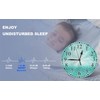 KEEPSUPER Clock Teal Sparkle Wall Clock 10 Inch Silent Non-Ticking