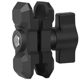 Aluminum Handlebar Clamping Arms 2.4" Composite Double Socket Fit for Ram 1" Ball Phone Mounts (1PCS)