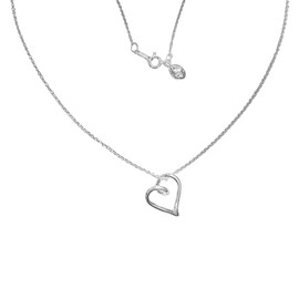 Agalea | Collar de Plata Ley .925 con Dijes Corazón Alambre para mujer