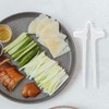 Tabanzhe 4PCS Plastic Finger Chopsticks,Reusable Snack Chopsticks Tweezer Tongs Food