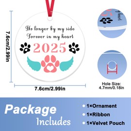 Pet Memorial Ornament Memorial Gifts for Loss of Dog Bereavement Gifts for The Loss of Pet Condolence Grieving Remembrance Gift in Memory of Dog Cat Christmas Tree Decorations Ornament Gift