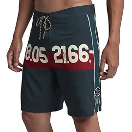 Hurley Men's AJ2042 JJF IV Parallel Sea 19" Board Short, Midnight Spruce - 30