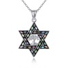 DAYLINLOVE Star of David Necklace 925 Sterling Silver Tree of