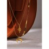 LUNA STELLA Necklace - Herringbone chain with horn pendant N