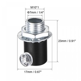 sourcing map Metal Cable Glands Cord Grips Screw Lock for Wiring Hanging Ceiling Pendant Lamp, Black Pack of 4