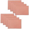 100% Cotton Ribbed Placemats - Set of 8-13 x 19