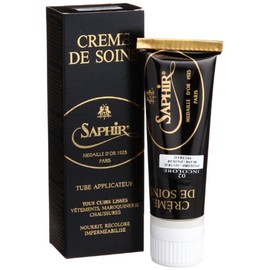 SAPHIR Medaille d'Or 1925 Creme de Soins Shoe Cream Polish with Foam Applicator Cream Tube - 75 mL / 2.53 Oz - Neutral