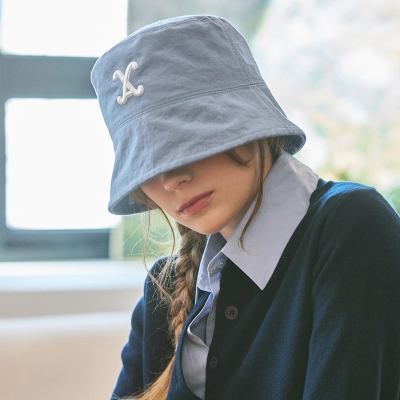 VARZAR VA Curved 3D Logo Drop Bucket Hat, Unisex Hat,