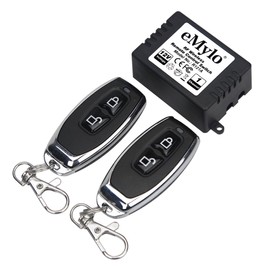 eMylo DC 12V 1CH 433Mhz RF Relay Smart Wireless Remote Control Light Switch Transmitter with 1 Relay Receiver (Interlocked Mode)