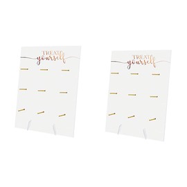 CLoxks 2 Pcs Wooden Donut Stand Donut Display Stands for Dessert Table,Reusable Rustic Doughnut Board Holder for Birthday Party, Wedding, Baby Shower Family Party Festival Table Decor,White