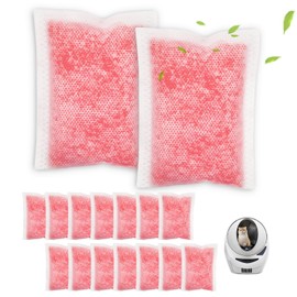 16 Packs Cat Litter Box Deodorizer Refills Compatible with Whisker OdorTrap Pod/Litter Robot 4 Accessories/Litter Robot 4 Filter, Eliminates Odors, Litter Box Odor Eliminator (Rose Flavor)