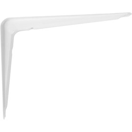 Amig - Shelf Bracket Stainless Steel Model 6 | Metal Bracket for Shelves | Shelf Bracket | Colour: White | Dimensions: 250 x 200 mm | Recommended Max Weight: 40 kg