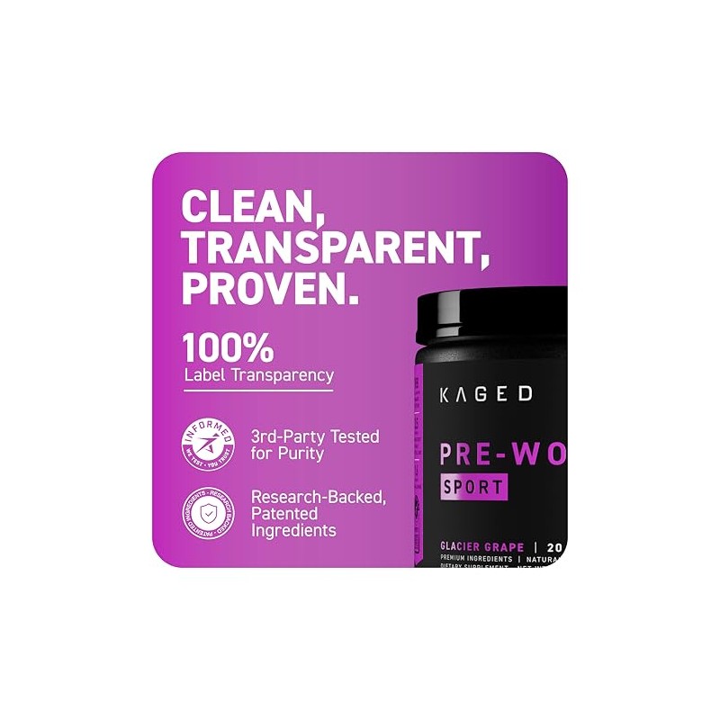 Kaged Polvo Deportivo Pre-entrenamiento para Hombres y Mujeres