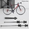 Ongwan Quick Release Aluminum Front/Rear 147mm/185mm Anti-Theft Skewer Set (Black)