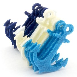 Summer-Ray 100pcs Mixed Color Laser Cutout Felt Anchor Embellishment Scrapbooking Craft Embellishment