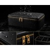 Organizador de Maquillaje Large con Divisores Ajustables, Compartimento para Brochas,