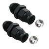 8AN Male to 3/8" Hardline Compression Fitting Adapter Aluminum Black,